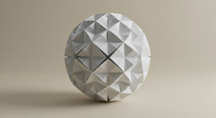An intricate modular origami white sphere