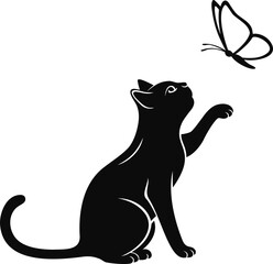 black cat vector illustration