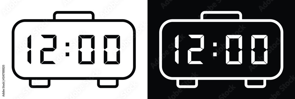 Poster digital clock icon set. vector time and clock icons set.circle arrow icon .horizontal set of analog 