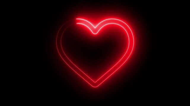 Heart, love, romance or valentine's day red vector icon