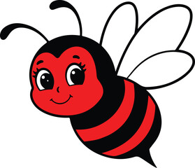 Bee Silhouette Vector Illustration Art