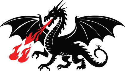 Dynamic Dragon Vector Illustration Art