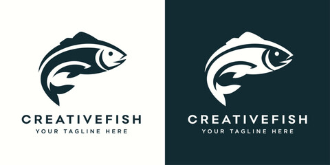 fish logo. fish vector logo. creative fish logo design. fish vector. creative fish vector. fish icon. fish silhouette