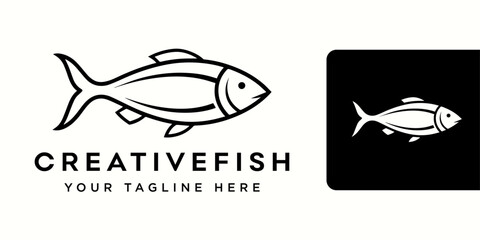 fish logo, fish outline vector, fish outline logo, fish logo design, fish vector, creative fish