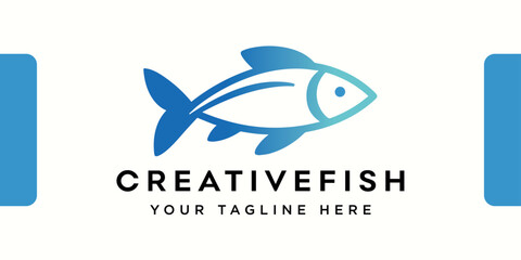 fish logo, fish outline vector, fish outline logo, fish logo design, fish vector, creative fish