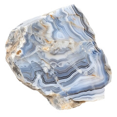 Stunning Blue Agate Geode with Intricate Banding and Natural Crystal Formation