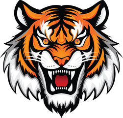 Tiger vector logo, tiger icon, tiger head, vector, sticker