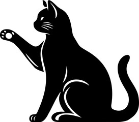 black cat vector illustration