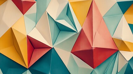Obraz premium Abstract Geometric Paper Shapes