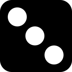 Dice icon. Playing cube rolling dice vector isolated on transparent background. Dice, die for casino gambling art icon for apps and websites. Vector illustration.