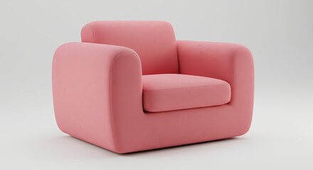 Pink Plush Armchair