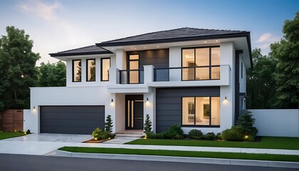 Modern Home Architecture Showcased in a Luxurious Close Up View