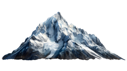mountain isolated on transparent background, detailed photo, png 