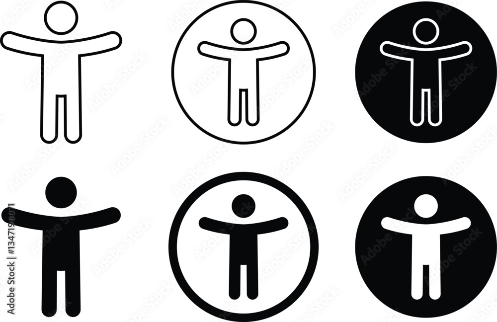 Wall mural accessibility icon set. simple accessibility vector illustration. universal access symbols isolated 