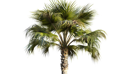 palm tree isolated on a transparent background, detailed photo, png 