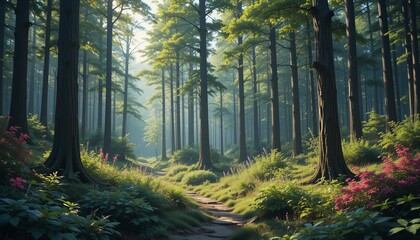 Obraz premium morning in the woods