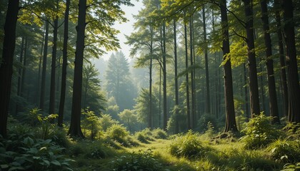 Obraz premium morning in the forest