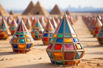 pyramids are surrounded by enigmatic tales and myths, while endless desert and unobstructed sky contribute to an eternal ambiance