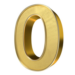 Blink blink of 3d golden number zero text effect