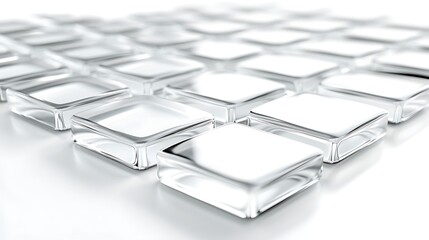 Abstract geometric shapes, glossy cubes, pattern, background, design