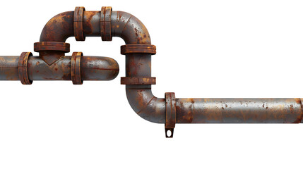 pipe isolated on a transparent background, detailed photo, png 