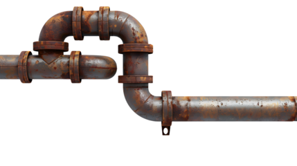 pipe isolated on a transparent background, detailed photo, png 