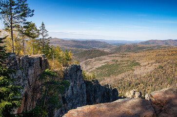 Southern Urals, view from the Aigir rocks (Shurale teeth).