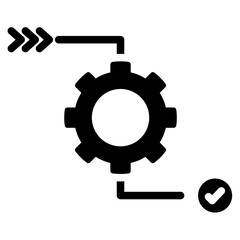 Process Glyph Icon