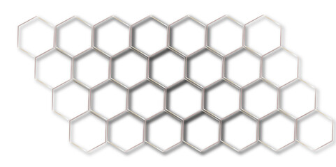 Abstract technological hexagonal background abstract blue, pink glow of futuristic texture hexagon pattern.Abstract white vector wallpaper with hexagon grid