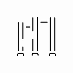 horizontal bars icon sign vector