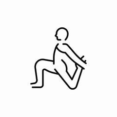stretching exercises icon sign vector