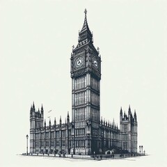 Fototapeta premium Elizabeth Tower A London Icon