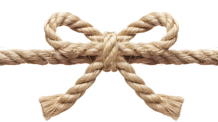 Obraz premium rope with a bow isolated on transparent background, detailed photo, png 