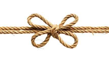 rope with a bow isolated on transparent background, detailed photo, png 