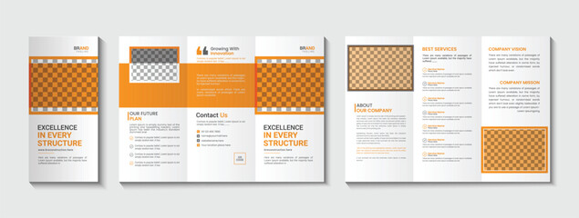 Trifold Construction Brochure Design Template