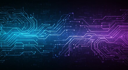 Blue and Purple technology background circuit