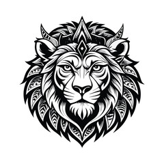 Fototapeta premium Lion head vector illustration