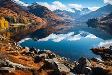 Scottish Highlands in autumn are incredibly beautiful, with golden leaves, peaceful lakes, and a reflective atmosphere as season changes