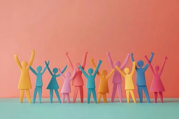 Diverse Group Celebrating Unity Together