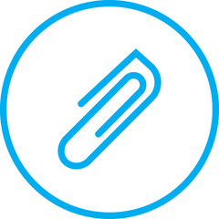 Paper clip icon. File Attachment, Paperclip line style isolated on transparent background. Stationery element. Attach link sign button. Paperclip outline vector icon with editable stroke.