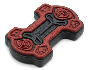 Decorative, Textured Hammer on White Background, For Design