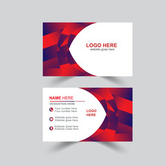 Naklejka premium Modern creative business card and name card, simple clean template vector design, layout in rectangle size.