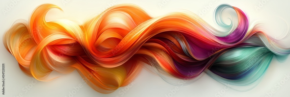 Poster abstract colorful swirling lines dynamic flowing design artistic vibrant hues elegant smooth texture