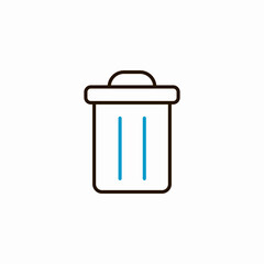 waste can icon sign vector