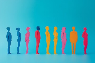 Fototapeta premium Diverse People Teamwork Side Profile Support