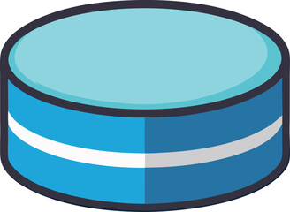 Flat round blue candy or pill illustration, A digital illustration of a round blue candy or pill with a white stripe across the center.
