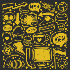 Elements Hand Drawn Doodle Vector