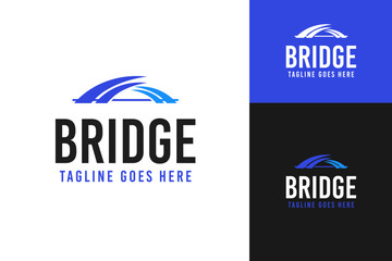 Fototapeta premium Bridge logo design template vector illustration idea