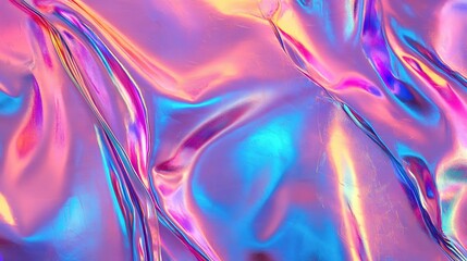 Holographic Plastic Texture with Rainbow Colors and Glossy Finish