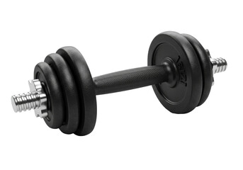 Naklejka premium Adjustable Dumbbell Weight Set for Home Gym - High-quality adjustable dumbbell with a transparent background, ideal for fitness, strength training, muscle building, workout